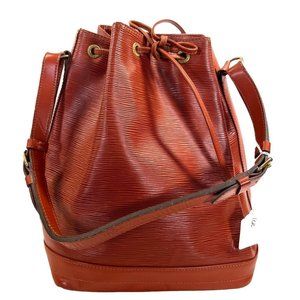 Authentic Louis Vuitton Shoulder Bag Noe Brown Epi Used LV Handbag Vintage​​